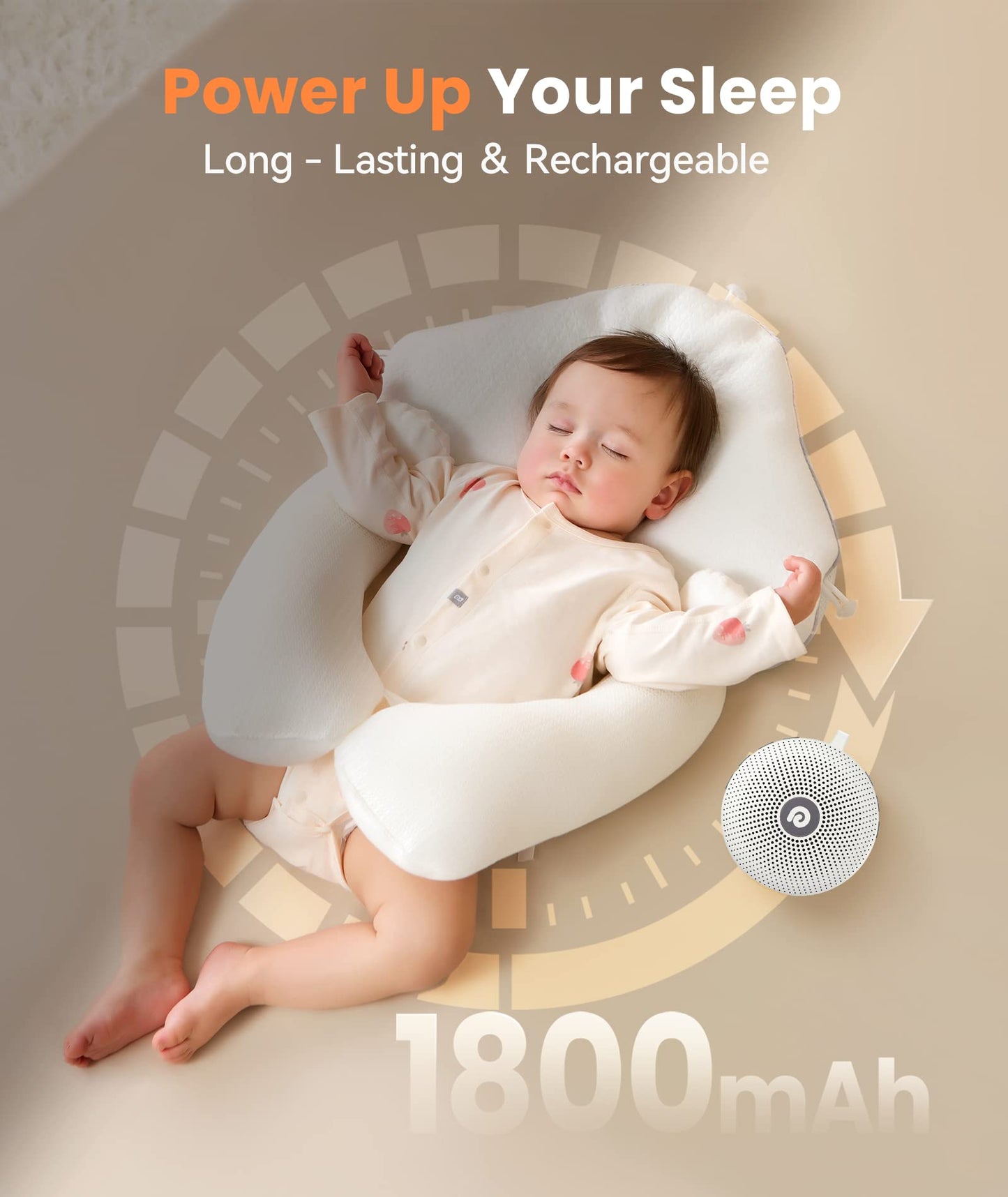 Dreamegg White Noise Machine - Portable Sound Machine for Baby