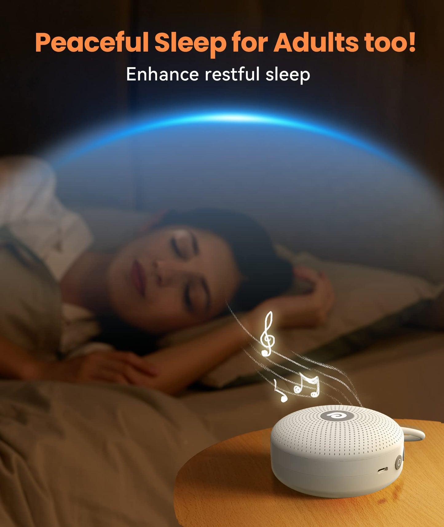 Dreamegg White Noise Machine - Portable Sound Machine for Baby