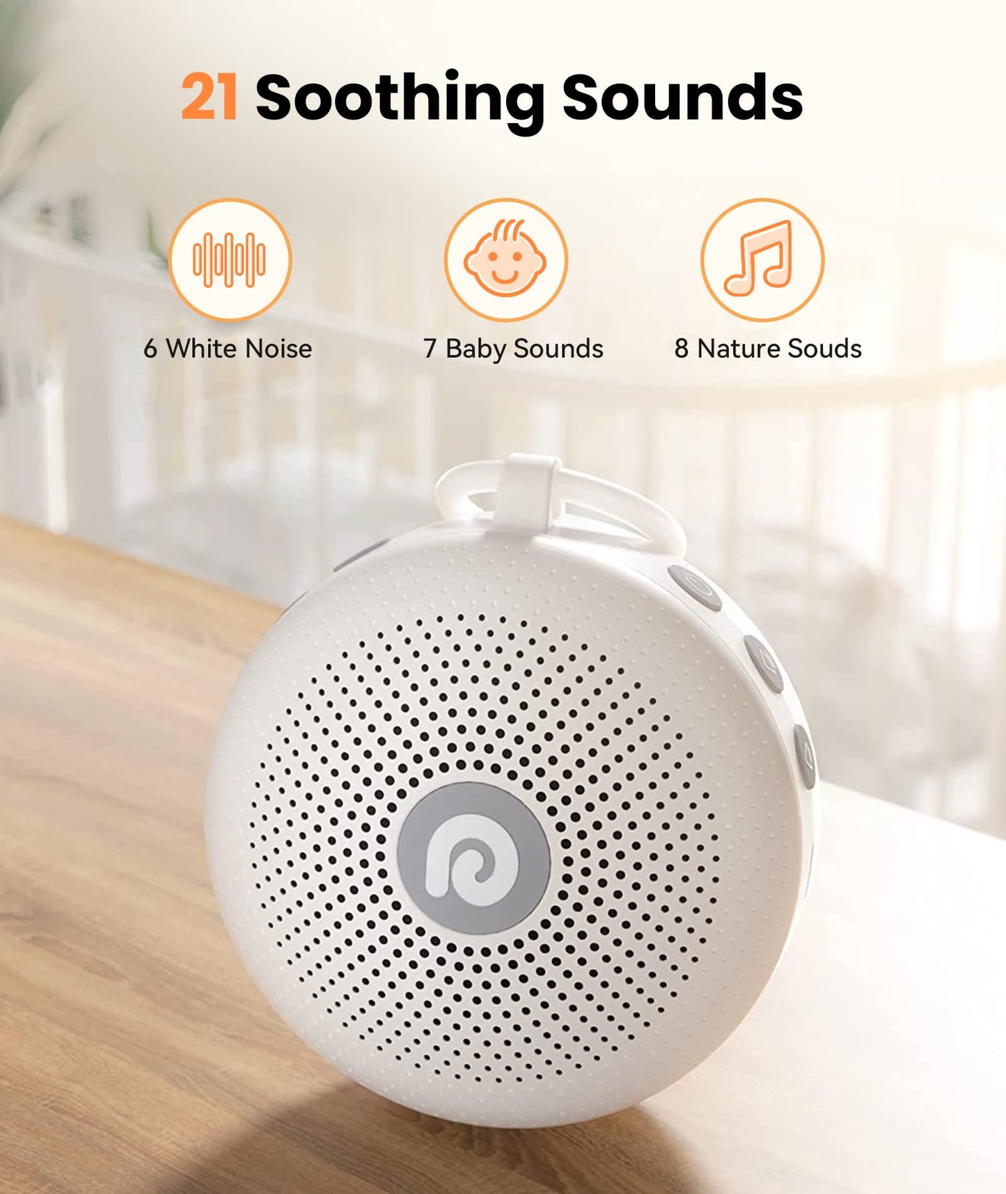 Dreamegg White Noise Machine - Portable Sound Machine for Baby