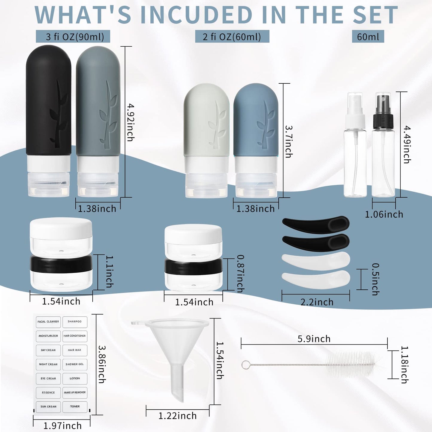 TSA Approved Toiletries Containers
