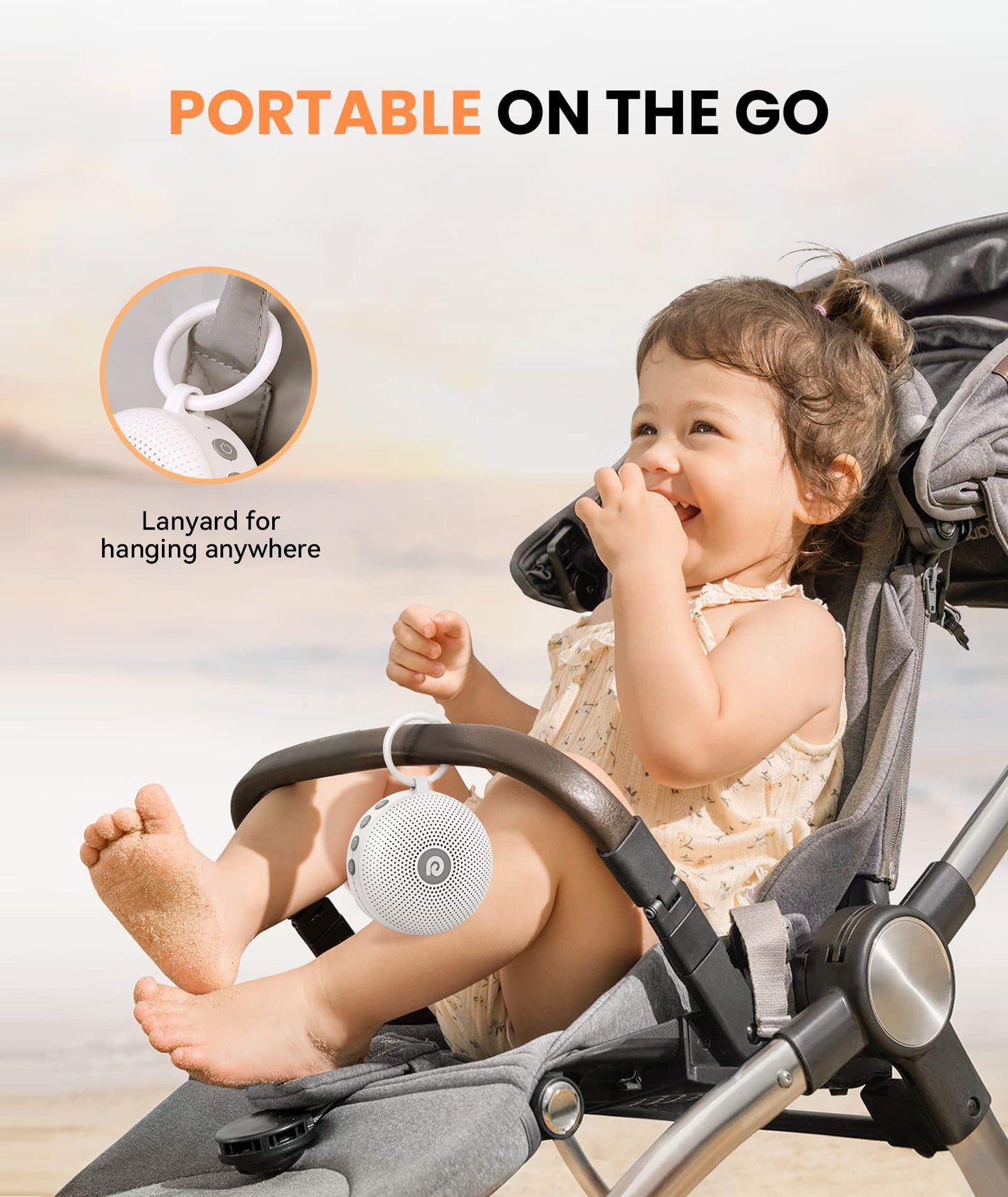 Dreamegg White Noise Machine - Portable Sound Machine for Baby