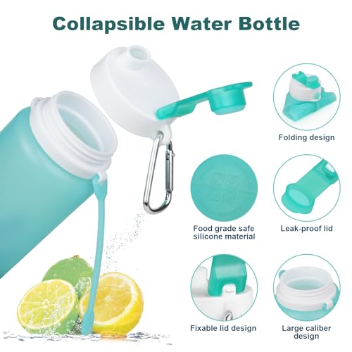 Collapsible BPA Free 19 oz Water Bottle