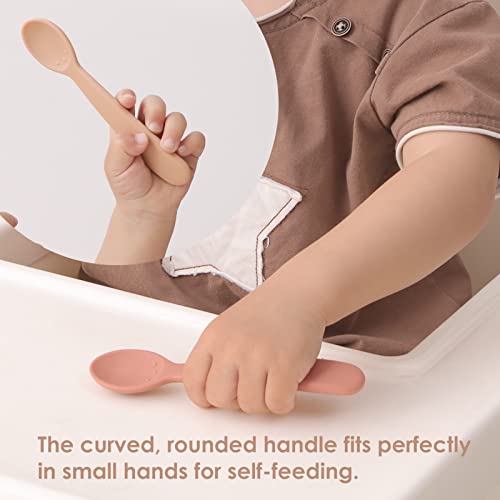 Silicone Baby Spoons - Set of 4
