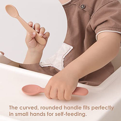 Silicone Baby Spoons - Set of 4