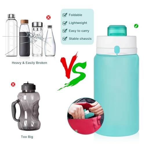 Collapsible BPA Free 19 oz Water Bottle