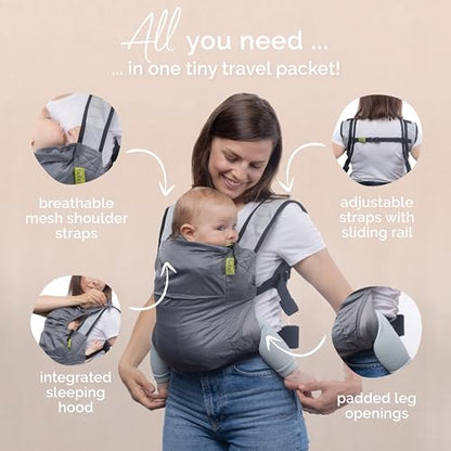 Boba Ultra-Lightweight Baby Carrier & Toddler Backpack Carrier - Grey