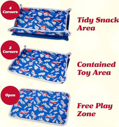 Airplane/Train Tray Table Cover with Pockets - Unicorns