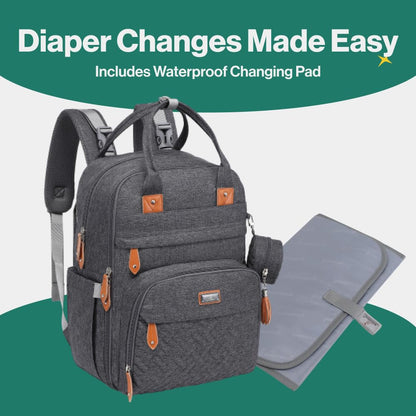 Waterproof travel diaper bag