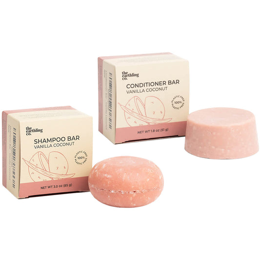 The Earthling Co. Shampoo & Conditioner Bar Set - Vanilla Coconut