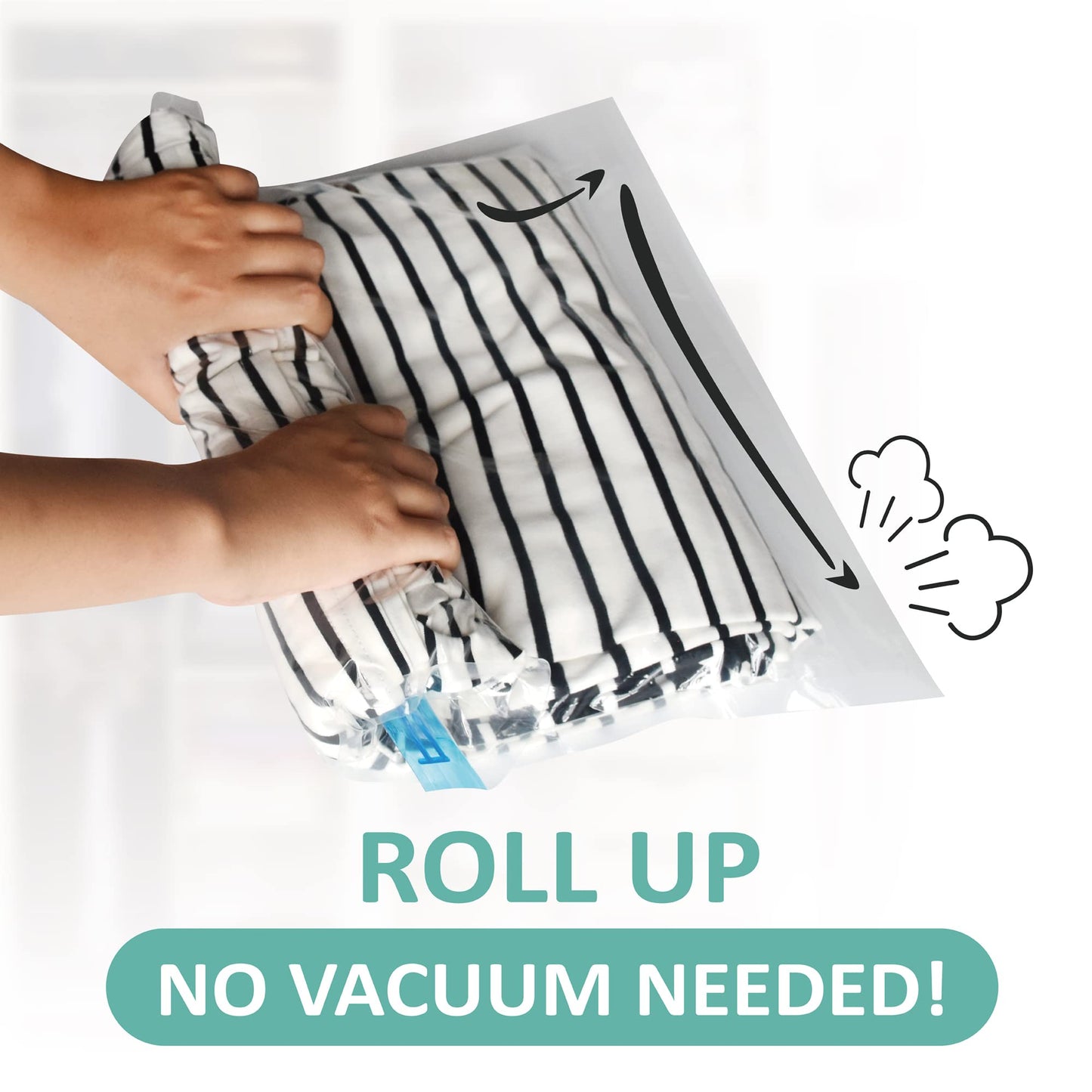 Roll-up compression bags