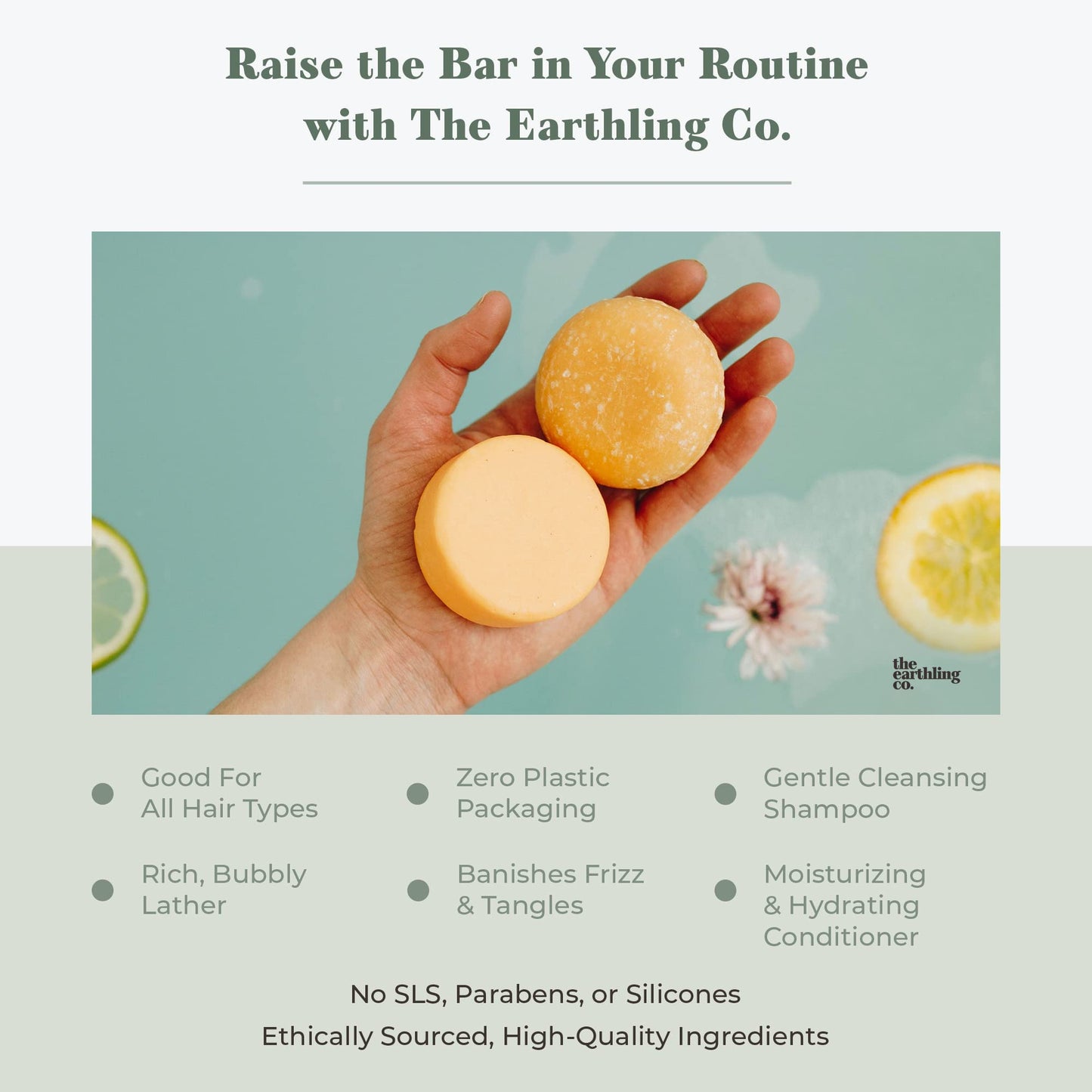The Earthling Co. Shampoo & Conditioner Bar Set - Vanilla Coconut