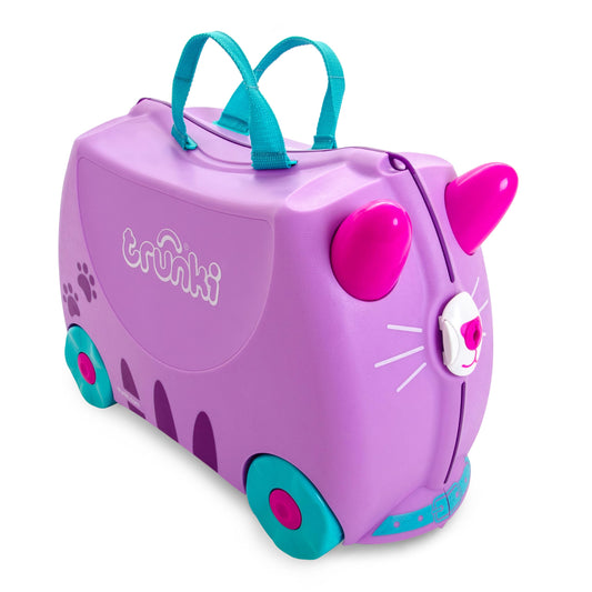Trunki Ride-On Kids Suitcase - Cassie Cat Lilac