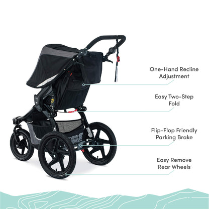 BOB Gear Revolution Flex 3.0 Jogging Stroller, Graphite Black
