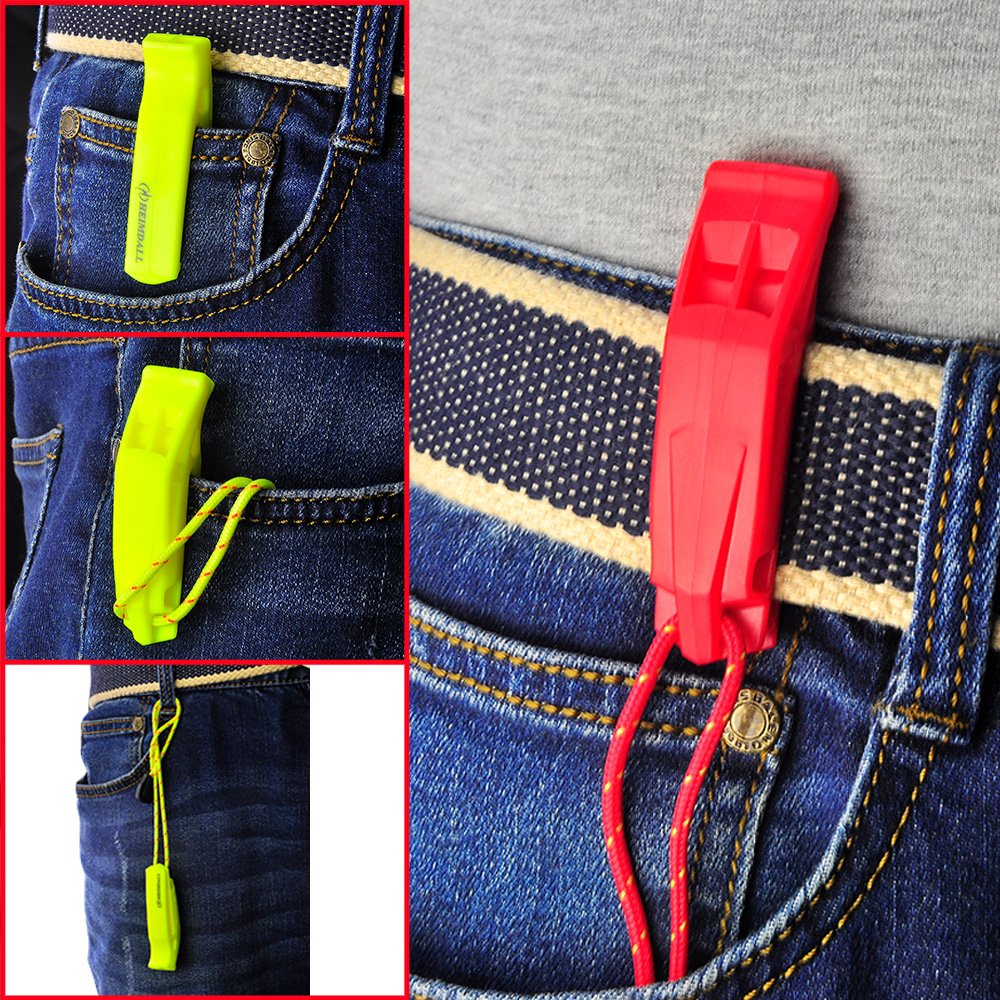 Emergency Survival Whistle with Lanyard (2 Pack)